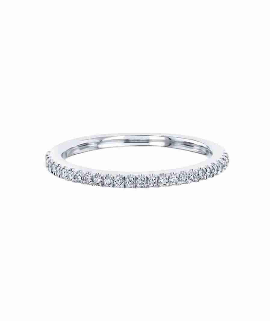 white gold diamond pave ring