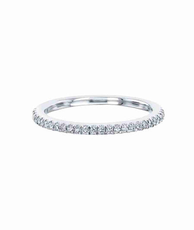 white gold diamond pave ring