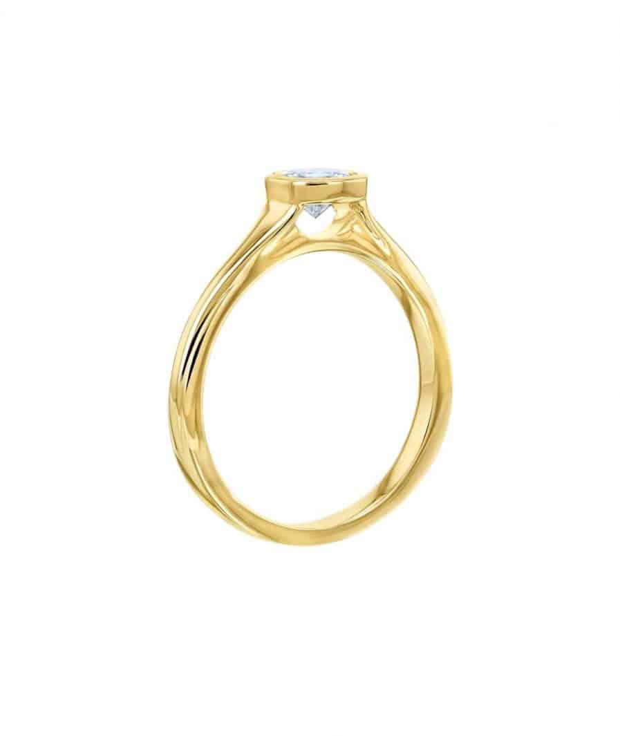 Brilliant Cut Bezel Set Engagement Ring