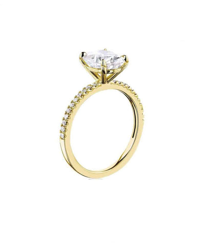 2.00 carat oval pave engagement ring
