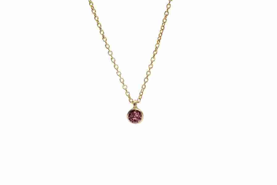 Classic Red Tourmaline Pendant Necklace