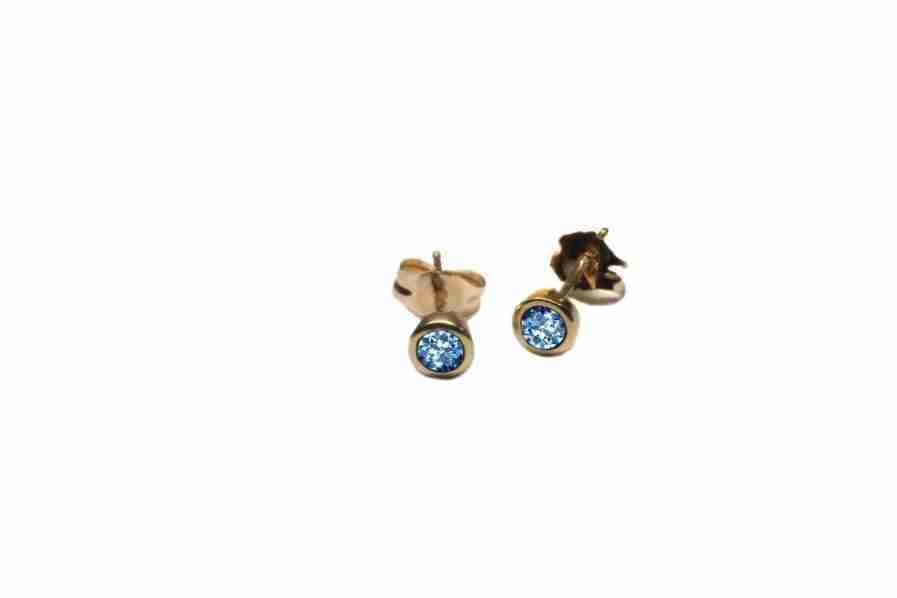 Classic Blue Topaz Stud Earrings