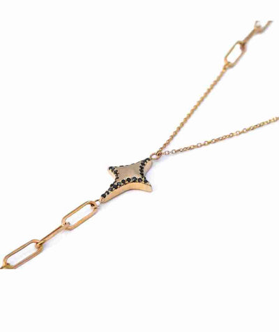 black diamond lariat necklace