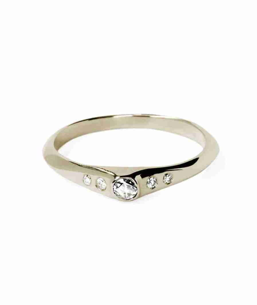 Alternative Rose Cut Diamond Engagement Ring