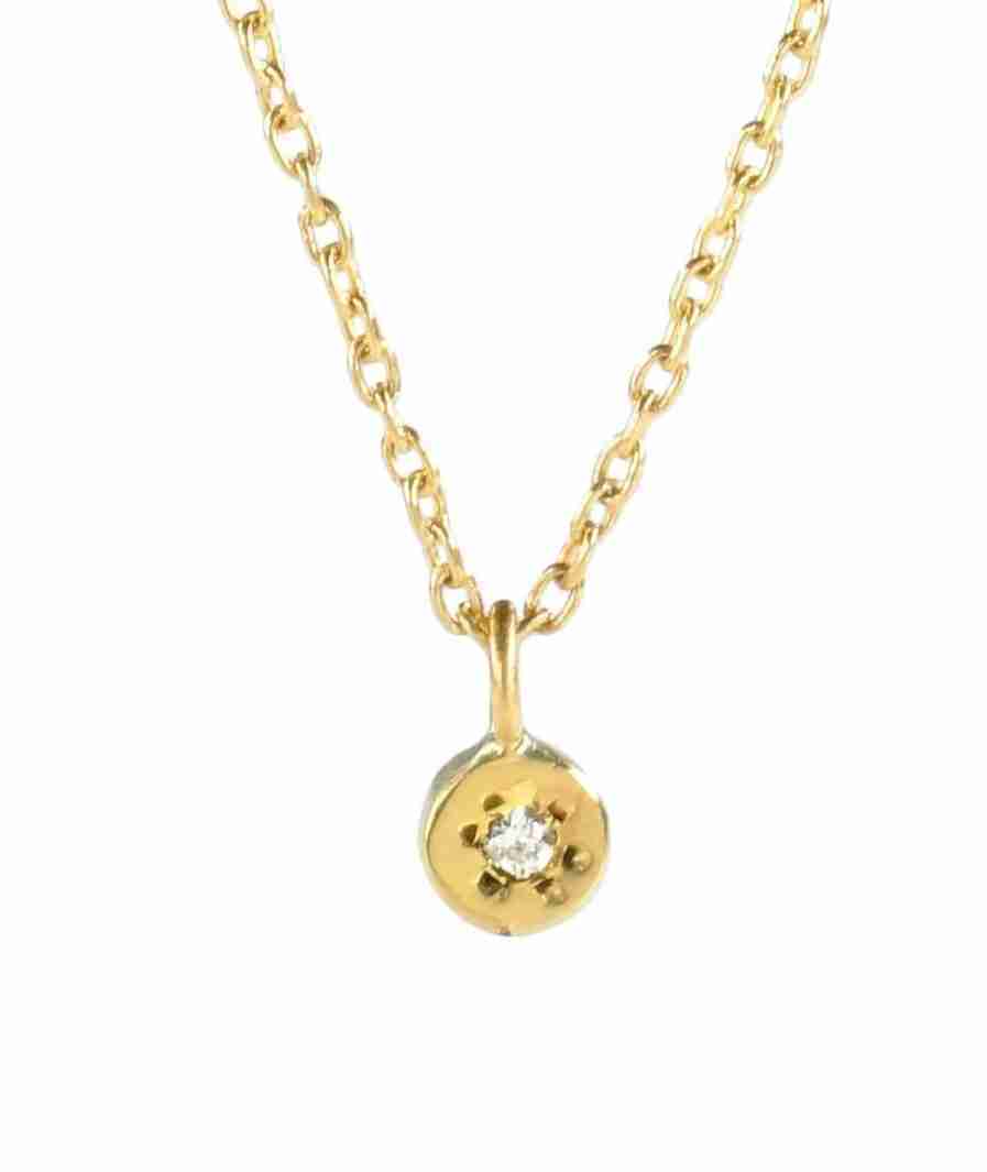 Gold Delicate Gemstone Necklace