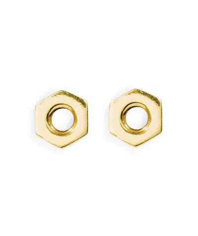 Hexagon Nut Stud Earrings