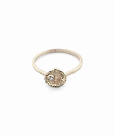 Diamond Seashell Ring