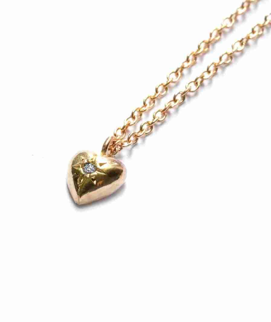 heart diamond pendant