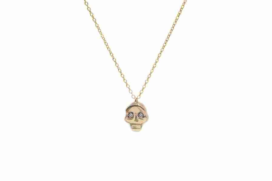 Skull Diamond Pendant Necklace
